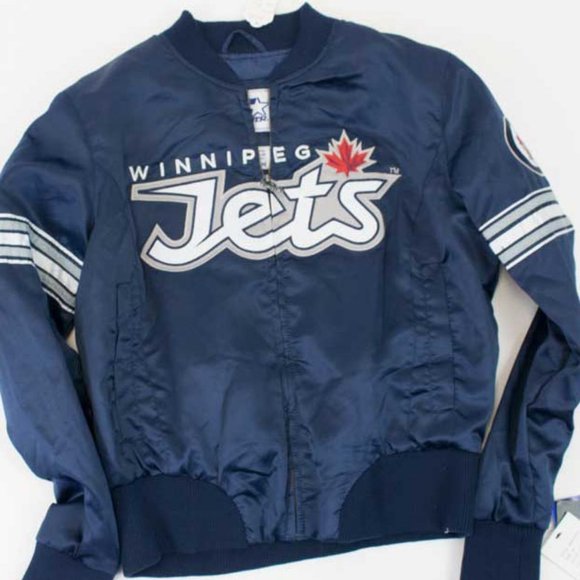 WOMEN MEDIUM WINNIPEG JETS STARTER JACKET - Picture 1 of 2